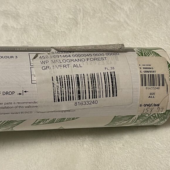 Harlequin Non Woven Wallcovering Wallpaper Melograno 10 M‎ x 52 CM Green Fruits - Picture 6 of 10